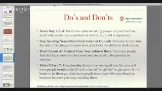 Webinar Wednesday - Building an Email List to Keep Customers Coming Back