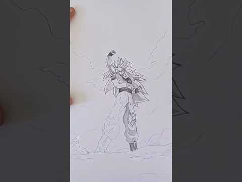 Drawing Goku Ssj3 #drawing #fanartanime #drawingdragonballz #goku