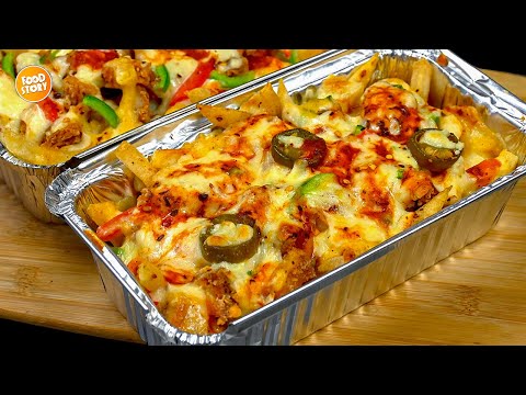 Cheesy Loaded Fries with Hot Fried Chicken By Samina Food Story