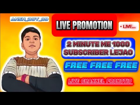 Live Promotion 🔥 Free Free Free... (Ansh_Boy_09) Jaldi Aao...