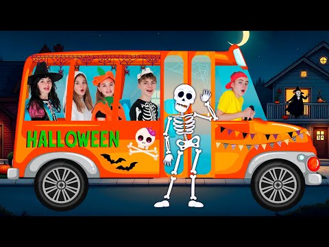 The Wheels on the Halloween Bus go Round and Round 🚌 More 🎃 Fun Nursery Rhyme for Kids