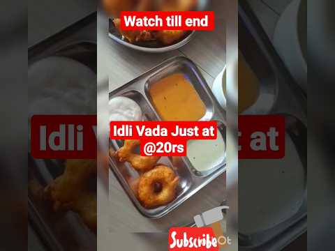 Idli Vada Just at RS 20 #idli #idlivada #streetfood #shorts #youtubeshorts #ytshorts #shortsfeed #yt