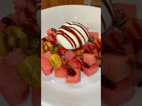 Watermelon Burrata Salad! #summerrecipes #healthyrecipes #easyrecipes #watermelon #summersalad