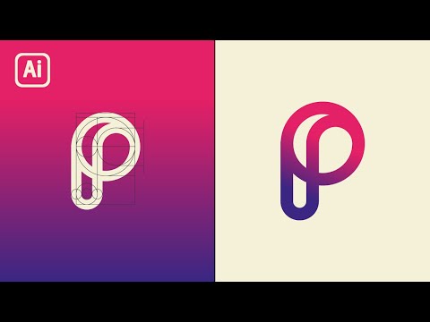 How to Design a Logo using Grid - P Letter Logo Design Illustrator Tutorial