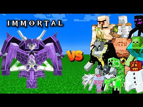 IMMORTAL (WIP) vs MUTANT MOBS - EPIC MINECRAFT BATTLE