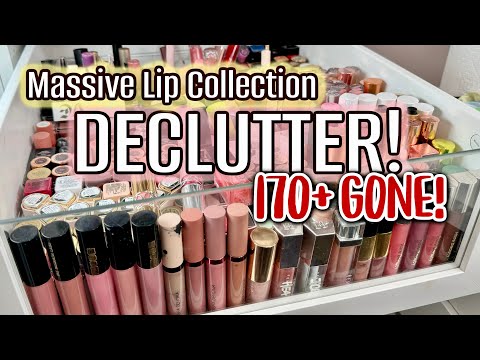 MASSIVE LIP COLLECTION DECLUTTER! OVER 170 LIPPIES GONE! + MY TOP FAVORITE LIP PRODUCTS!