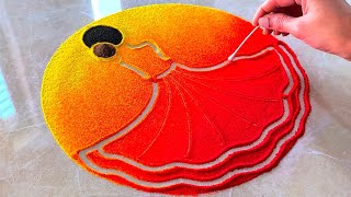 Women spreading love and light 🪔 rangoli for Diwali/Happy Diwali rangoli/Diwali rangoli Decorations