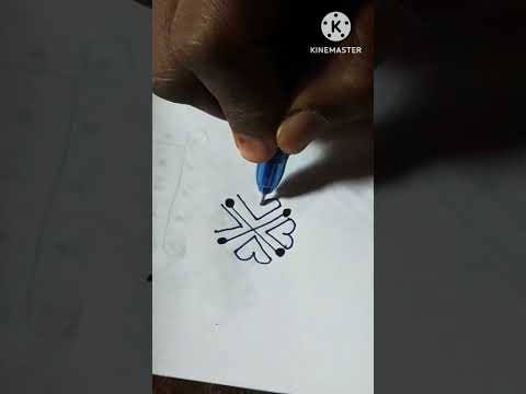 simple 2×2 dots rangoli #shorts#ytshorts