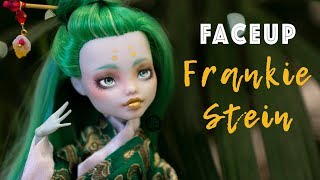 Faceup Tutorial №81 Frankie Stein Monster High OOAK doll repaint by WillStore