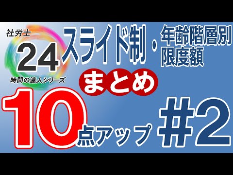 【社労士24プラスで10点アップ】スライド制・年齢階層別の限度額【#2】