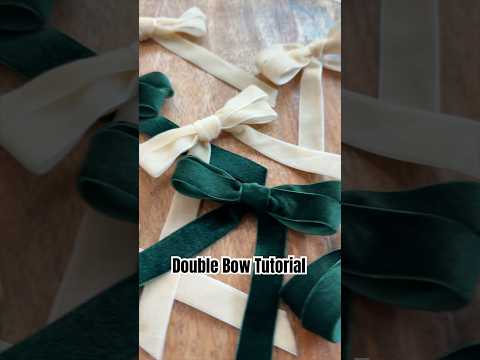 Holiday Hack - Double Bow Tutorial #Shorts #HolidayHack #CoquetteStyle #Bows #HolidayDIY #Christmas