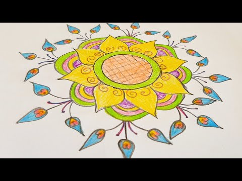 easy Rangoli design / kolam / by Indu Creatives