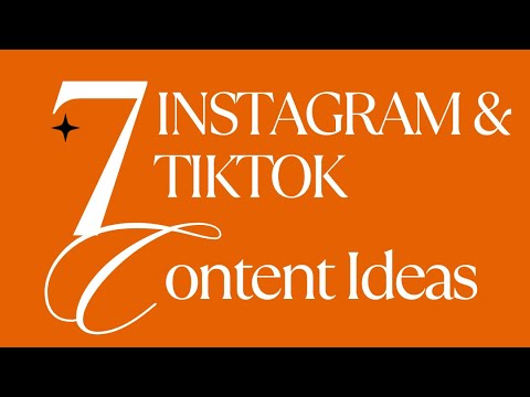 INSTAGRAM & TIKTOK CONTENT IDEAS FOR BUSINESS OWNERS & SOCIAL MEDIA MANAGERS #contentideas