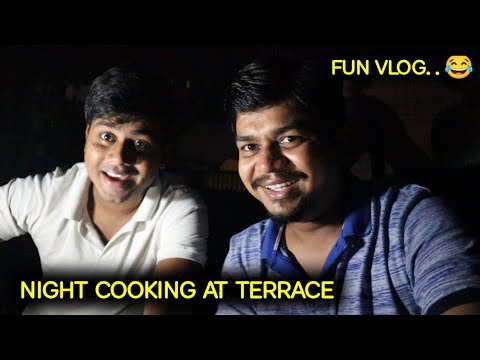 Fun Cooking at Terrace | Night Cooking | Likhith Shetty Vlogs |