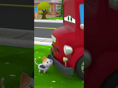 Fire Truck Rescues a Kitten 🚒 Motorville Cars Cartoon #cartoon #carcartoon #shorts #kidscartoon