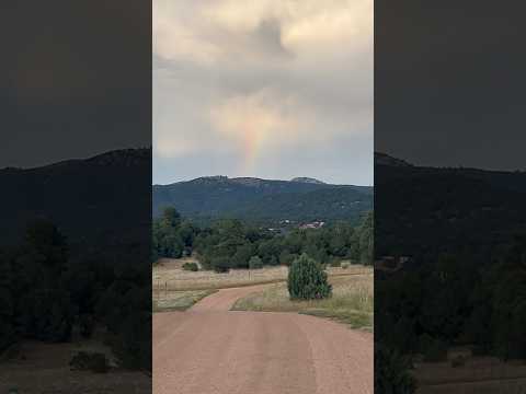 Today on the Homestead: Rainbow Over the Mountains During Seed Saving Walk | Nature’s Beauty #shorts