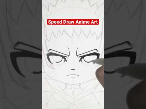 🤯Speed Draw ANIME Art 😱 Naruto Uzumaki #anime  #drawing #naruto