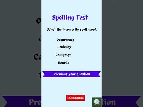 Select the Incorrectly spelt word | PYQ SSC CGL 2023 #english #shorts #viral #ssc