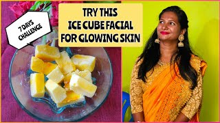 Try this Ice Cube Facial for Glowing Skin | Saffron Infused Ice cubes for Skin | 7 Days Challenge