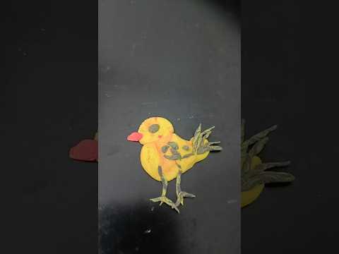 Let's make a sparrow by using clay#Clay hen#diy#diytutorial #easy#satisfying #cartoon#polymerclay