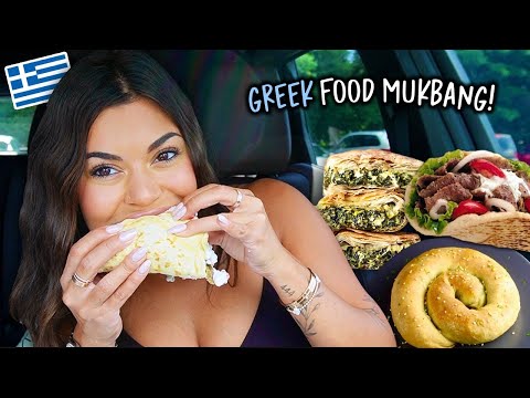 Greek Festival Food Mukbang: Gyros, Pastitsio ￼& more! (Greece story time!)