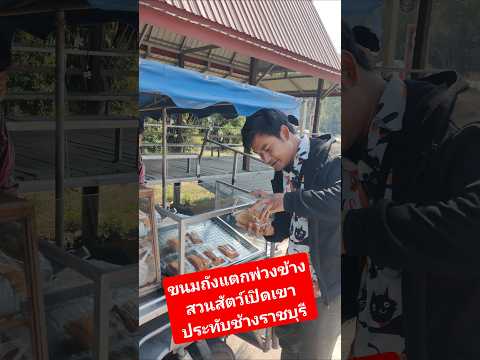 พากินขนมถังแตกมอไซค์พ่วงข้าง " ทางเข้าสวนสัตว์เปิดเขาประทับช้าง " !!!!