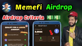 Memefi Airdrop Criteria 🤯 | Memefi Sui Ton wallet new update | Memefi campaign complete eligible