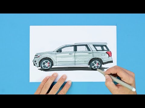 How to draw Ford Expedition SUV