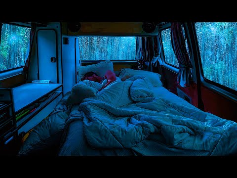 Rain Sounds For Sleeping ⚡ Natural Rain Sounds & Thunder on Car for Sleep Quickly, Improve insomnia