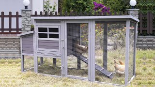 Backyard Chicken Coop for 2-4 Chickens,with Large Run-Aivituvin -AIR31