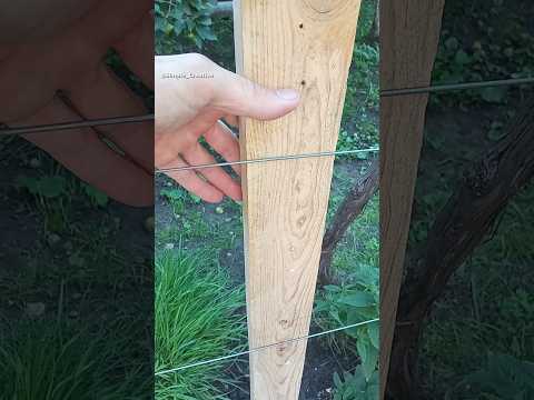 DIY Quick Wire Twisting Tool. How to quickly and securely attach to a wooden post #shorts #diy #tool