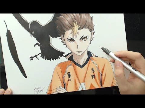 Speed Drawing - Nishinoya Yuu (Haikyuu!!)