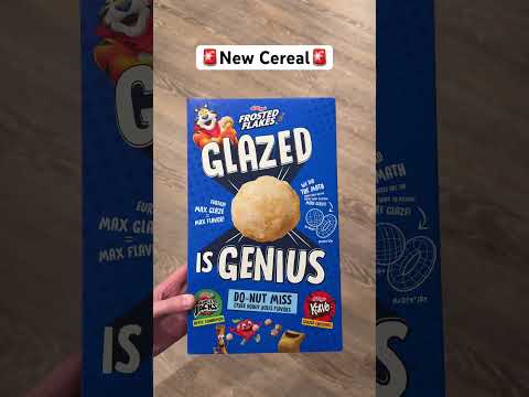 🚨New Cereal🚨 #frostedflakes #glazeddoughnut #cereal