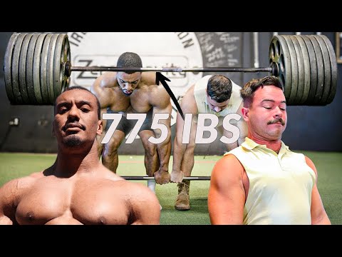 I hit a tandem deadlift with Larry Wheels