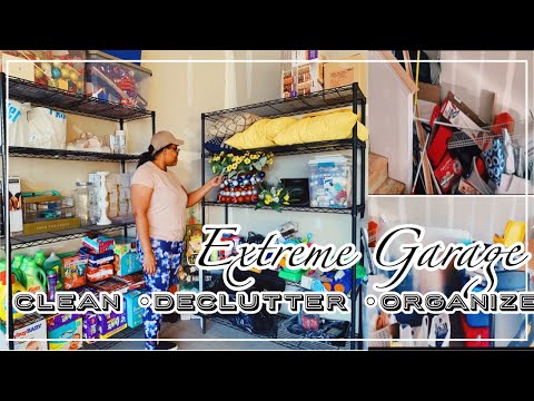 EXTREME GARAGE CLEAN, DECLUTTER & ORGANIZE|CLEAN WITH ME|Mika Marie