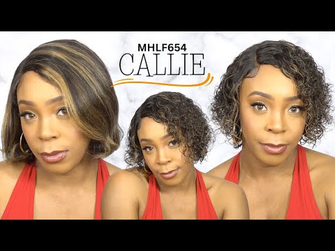 Bobbi Boss 100% Unprocessed Human Hair Wet & Wavy HD Lace Front Wig - MHLF654 CALLIE --/WIGTYPES.COM