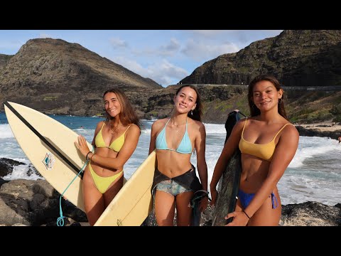 The Girls Surf Makapu'u (July 8, 2023)   4K