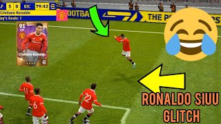 Funny CR7 Siuuu Celebration Glitch in efootball  mobile | Pes 2022 Mobile ios/android