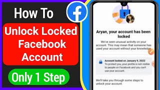 How To Unlock Facebook Account || Your Account Has Been Locked Facebook