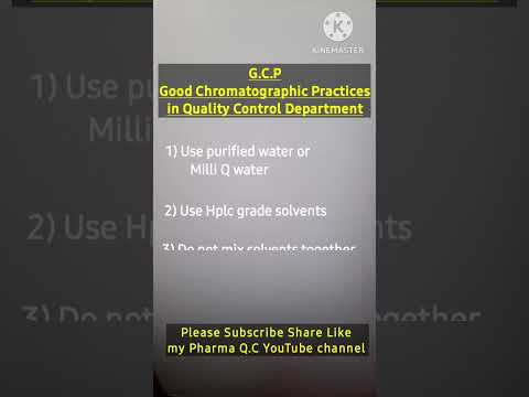 good Chromatographic Practices #gcp