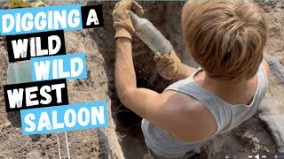 Digging Antique bottles from an 1800s Wild West era Saloon in Dazey, North Dakota parts 1 and 2