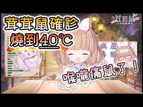 【茸茸鼠/Comame】茸茸鼠確診燒到40℃｜喉嚨痛鼠了感冒比較輕鬆好不好呢？｜Comame-19比較好（？【Vtuber精華】