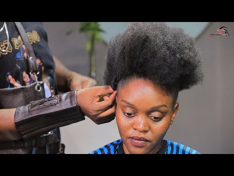 RIHANA Look Alike .The Quickest Method For Side Way Natural Hair Styling. Very Detailed.