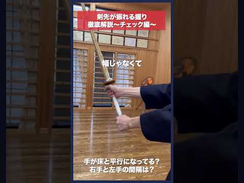 【剣道】剣先が振れる握り方〜チェック編〜　#kendo #shorts