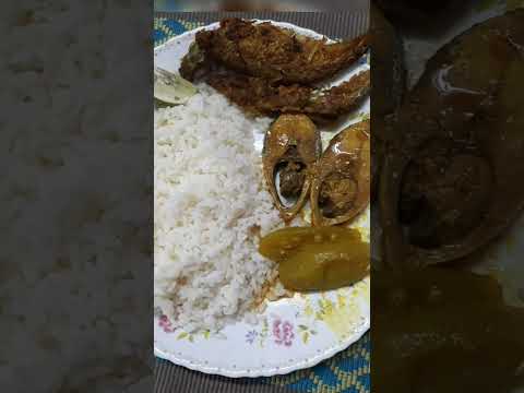 Hilsha fish curry with pabda fish🔥#food #foodeating #recipe #bangali #tiktok #asmr #eating #shorts