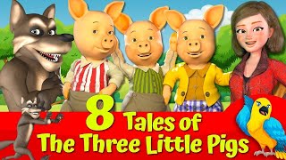 🔴Three Little Pigs and The Big Bad Wolf 🐷🐺 🔴 Eight Animated Fairytales for Kids💥