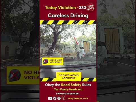 Today Violation 333 - Careless Driving #otr #roadsafety #chennaitrafficpolice