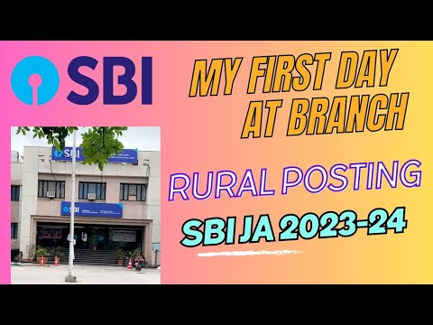 My first day at Branch SBI JA 2023-24 Rural posting?? #sbija #sbija #sbiresult