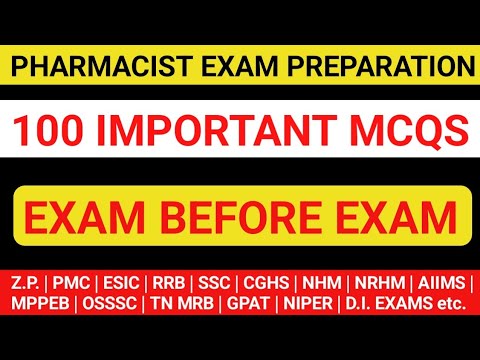 Pharmacist exam preparation | TNMRB | PMC | HSSC| MPPEB|RRB pharmacist exam questions #pharmabullet