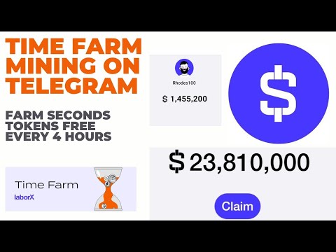 Time Farm Free Telegram Mining | Farm Second Token Every 4 Hours | Make Millions From Time Farm